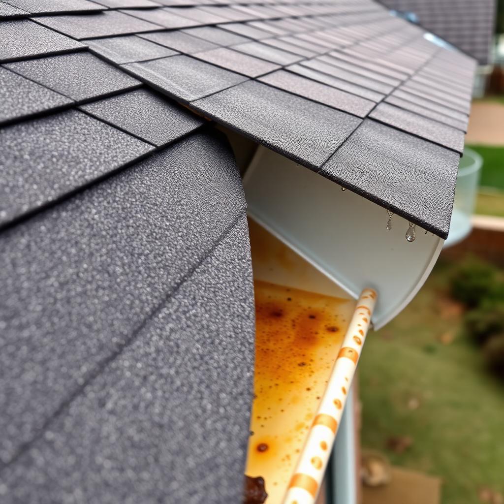 Gutter after cleaning